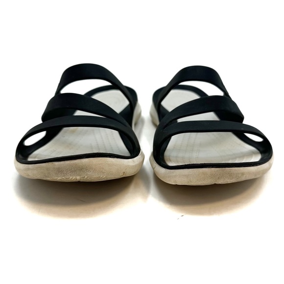 Crocs | Stillwater Strappy Sandal Black White Size US 5 - Picture 3 of 10